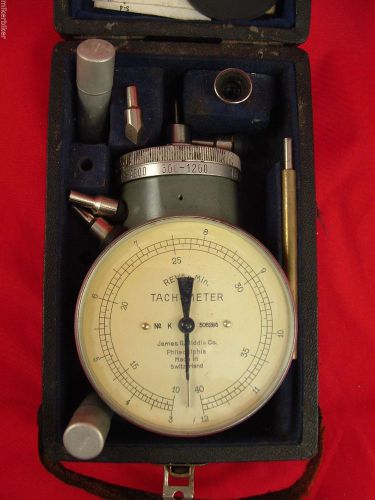 Hand Held Tachometer 1955   30-12,000 RPM Peripheral &amp; Linear Speeds