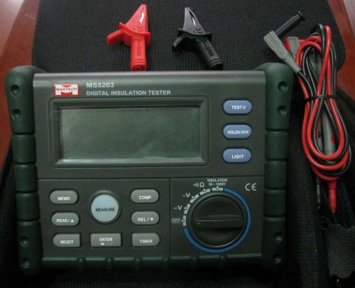 Digital insulation resistance tester megohmmeter megger 10g ohm 1000v ms5203 for sale