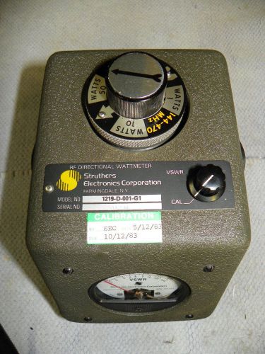 Struthers electronics / sierra instruments rf directional wattmeter - looks new! for sale