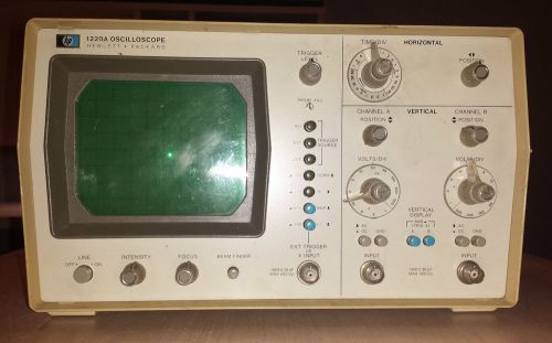 Hewlett Packard HP 1220A Dual Channel Oscilloscope - With Manual