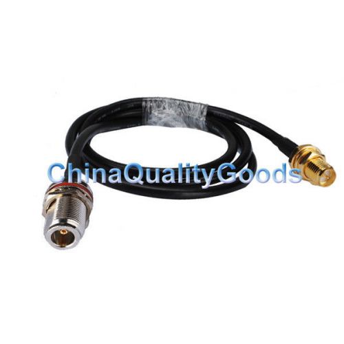 N female to rp-sma female jack bulkhead pigtail cable ksr195 15cm for wireless for sale