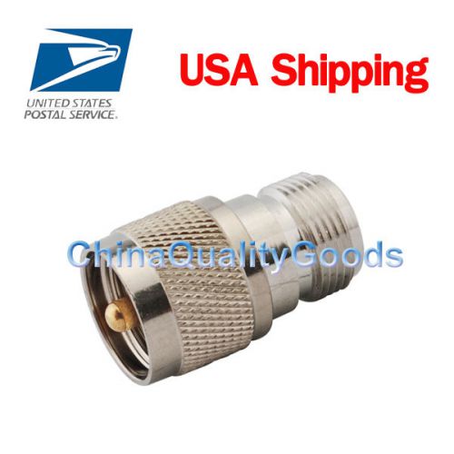 USA Fast Shpping; N female jack to UHF PL-259 male rf coax adapter connector