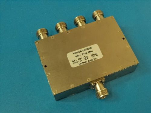 MICROLAB  /FXR D4-A91 POWER DIVIDER, 4 WAY,  800 - 2700 MHz