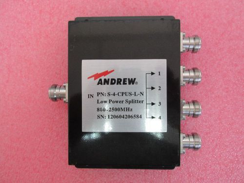Andrew Low Power Splitter 800 - 2500 MHz PN: S-4-CPUS-L-N