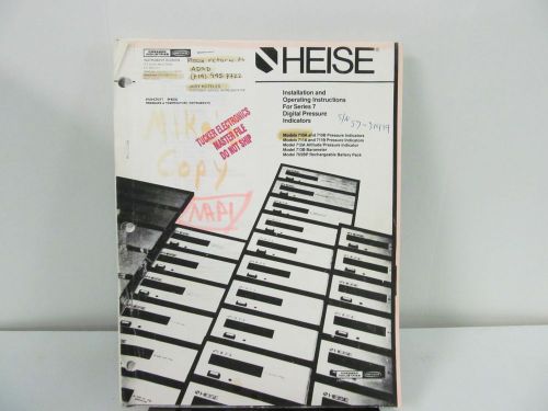 Heise Series 7 Digital Pressure Indicators Installation &amp; Operating Instructions
