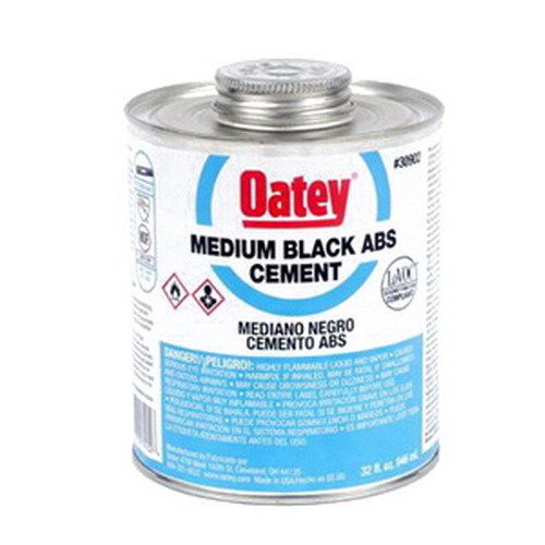 Oatey scs 30902 black abs medium solvent cement, 32 oz can for sale