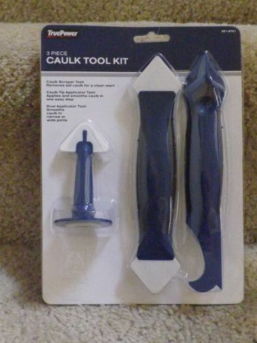 *NEW* TRUEPOWER 3 Piece Caulk Tool Kit For Removing Old Caulk and Applying New