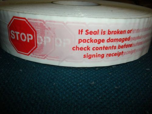 4 Rolls Printed Packing Stop Sign Tape Large 10&#034; Roll