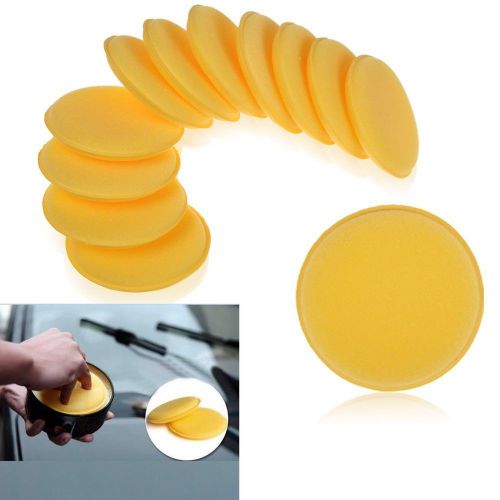 12x Yellow Round Foam Polish Applicator Pad,Soft Sponge Wax Applicator Pads