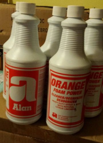 Orange foam power cleaner degreaser deodorant  heart duty spray&amp; wipe w/ citrus for sale