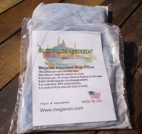 Meganoo absorbant 10 pillow&#039;s pad  oil spill sorbent absorbent ~ boat ~ 14&#034; x14&#034; for sale
