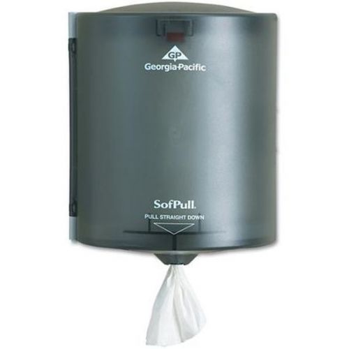 Sofpull center pull towel dispenser smoke color georgia pacific nib for sale