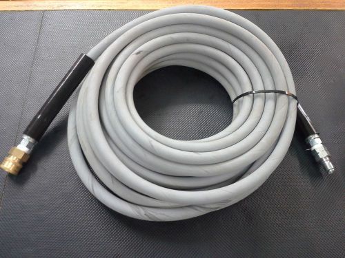 Pressure washer hose 50&#039; w/ couplers - 4000 psi grey non marking  wire braid for sale