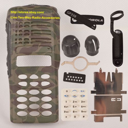 Camouflage Refurbish Repair Kit Case Housing For Motorola GP338 Walkie Talkie