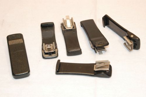 Motorola walkie talkie spring belt clips (6) cp150, cp200, p1225, gp300 battery for sale