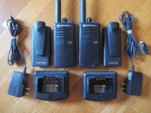 2 motorola cp110 vhf radios - 2 watts - 2 channels narrowband for sale