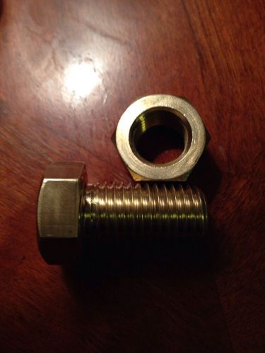 3/4&#034;-10 brass bolt and nut for sale
