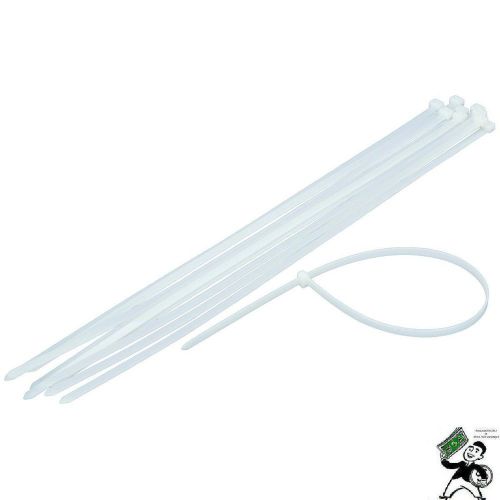 10 pk heavy duty nylon cable zip tie 24 inch 175lbs white wire cord electrical for sale