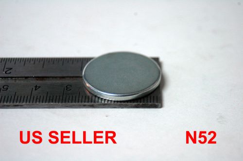 x2 N52 Zinc Plated 25x2.5mm Strongest Neodymium Rare-Earth Disk Magnets