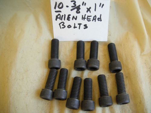(10)  3/8&#034; X 1&#034; U.S S.  good for header bolts Allen head bolts