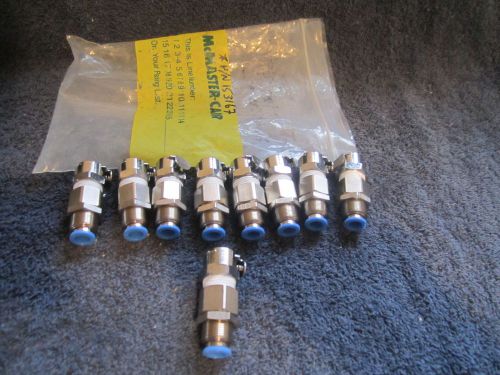 Cpc  fitting check valve 3/8 i.d. quick connect/festo-qssf-1/4-8-b bulkhead=9pcs for sale