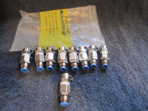 CPC  FITTING CHECK VALVE 3/8 I.D. QUICK CONNECT/Festo-QSSF-1/4-8-B Bulkhead=9pcs