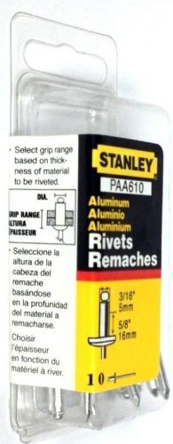 Stanley PAA610 Aluminum 3/16” x 5/8” Rivets (Pack of 10)