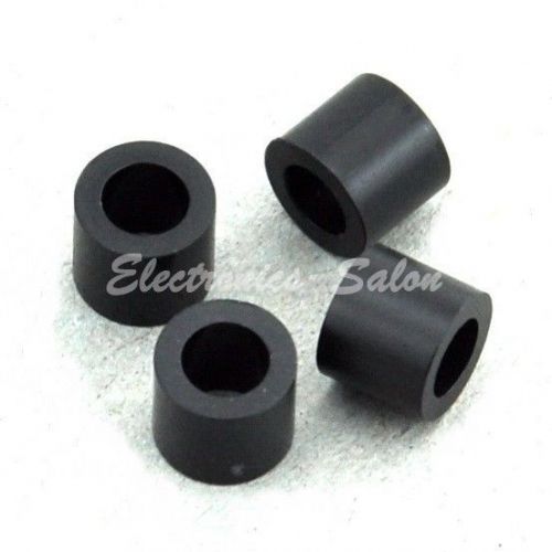 100x 6mm black nylon round spacer, od 7mm, id 4.1mm, for m4 screws, plastic. for sale