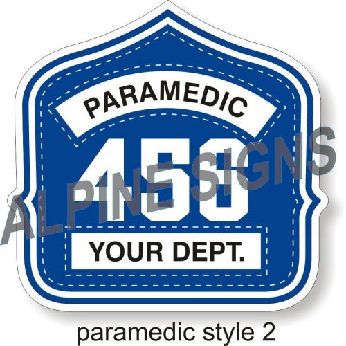 Fire Paramedic Helmet Shield sticker - Style 2 - Custom just for You! 4.2&#034;x4&#034;