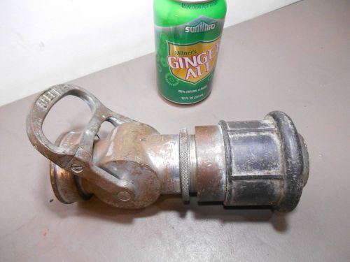 Vintage wooster brass fire fighting nozzle/  marked ns  quadway for sale
