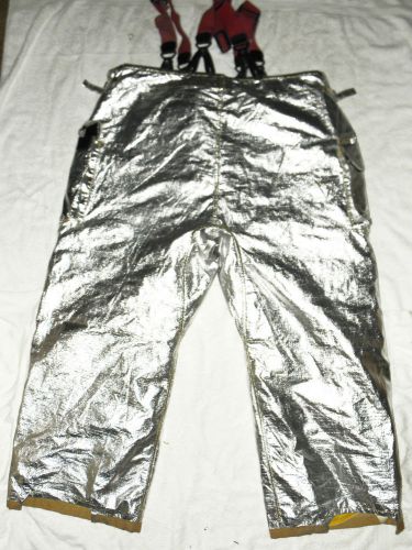 Morning pride silver aluminated rip stop fire fighting pants nomex size 44 x 30 for sale