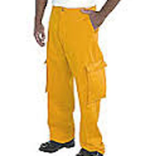 Topps wildland pants pa12 3848 fire fighting pants yellow size 30 x 32 free ship for sale