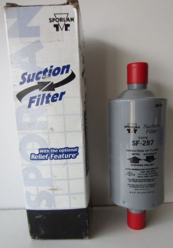 SPORLAN SUCTION FILTER SF-287 SF287 W/ACCESS VALVE 7/8&#034; ODF SOLDER For AIR COMP
