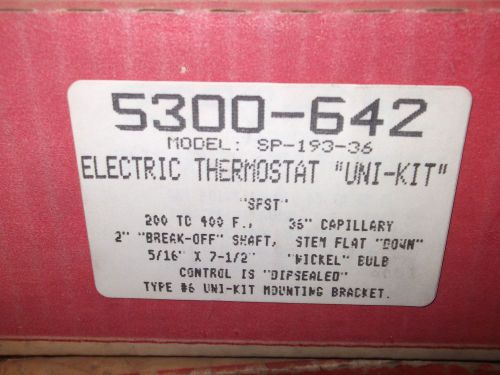 NEW IN BOX ROBERTSHAW 5300-642  ELECTRIC THERMOSTAT UNI KIT SP-193-36