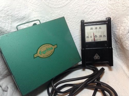 Bacharach vintage draft gauge &amp; fyrite test kit oil burner test deco for sale