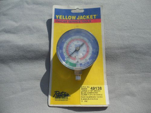 Yellow Jacket 49137 &amp; 49138 3 1/8&#034; R404a/R410a/R22 Guage Set -- NO MANIFOLD