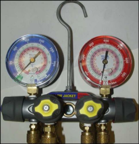 Yellow jacket titan manifold r-22 404a 410a gauges for sale