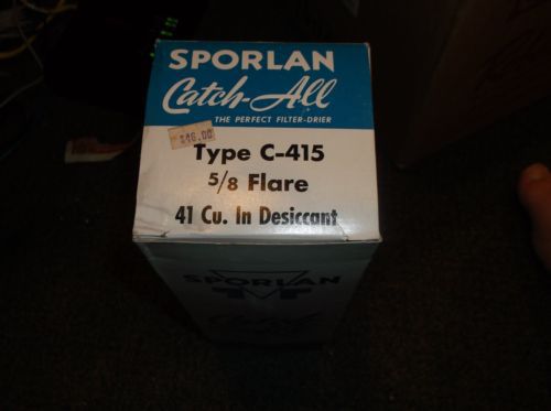 SPORLAN C-415 FILTER DRIER 5/8 flare 41 CUBIC INCH DESICCANT catch all nos