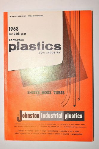 1968 CANADIAN PLASTICS FOR INDUSTRY CATALOG &amp; PRICE LIST by Johnston Ind. #RB118