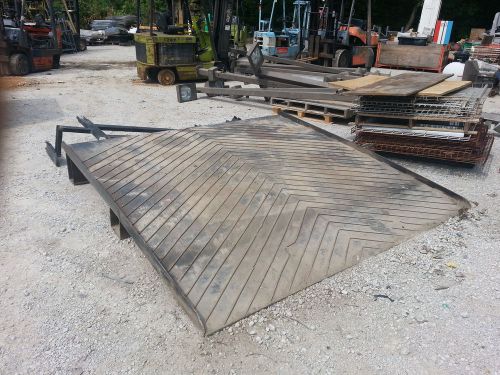 Dock plate board steel 15,000  # capacity used ramp forklift heavy duty for sale