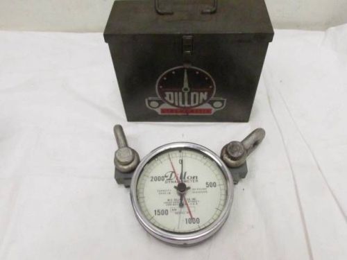 Dillon dynamometer 2500 ib capacity 50 pound divisions w/metal case scale for sale