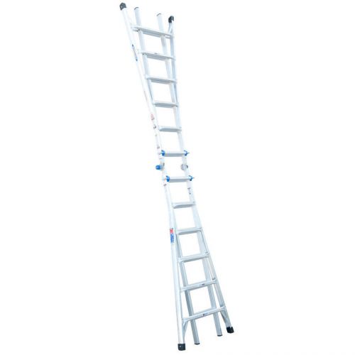 Werner 26 ft. aluminum telescoping multi-position ladder with 300 lb. capacity for sale