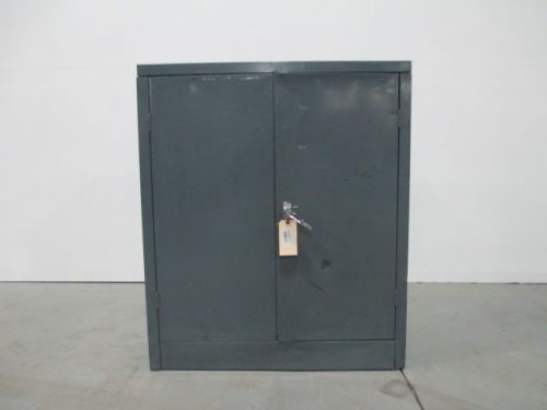 EDSAL GREY 2-DOOR LOCKING STANDING STEEL CABINET 33X13X36IN ENCLOSURE D209359