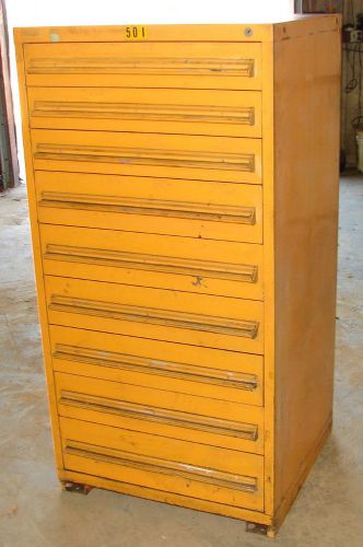 Vidmar 9 drawer industrial tool storage cabinet 30 x 28 x 59 ***xlnt*** for sale