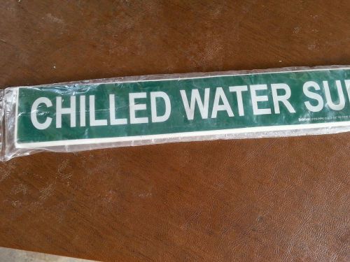 Pipe markers (Lot of 25 stickers) Chilled water supply