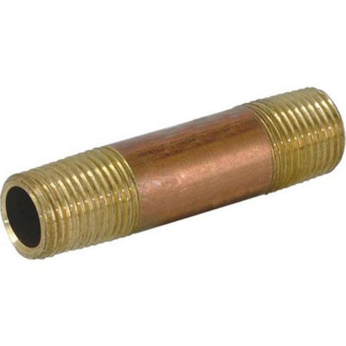 Ez-Flo 78695 Red Brass Nipple - 1/2&#034; MIP