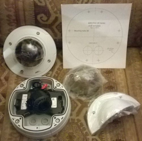 Lot 3 new axis p3367-ve 5 megapixel outdoor dome network ip poe security camera for sale