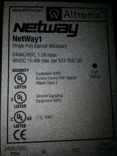 ALTRONIX Netway1 single port injector  3 BOXES