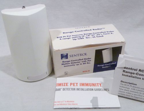 Sentrol RCR-PI Range Controlled Radar Motion Detector Unit w/ Pet Immunity NEW