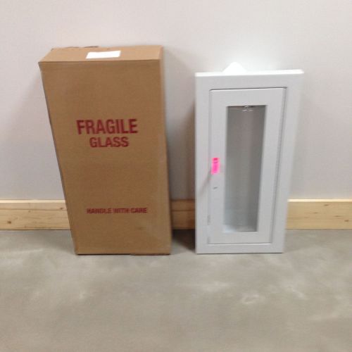 New commercial larsen&#039;s 2409-5r fire extinguisher cabinet w/acrylic panel door for sale